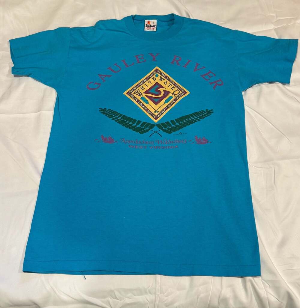 Vintage 90s Signal Mega-T Gauley River Appalachian Wildwaters T-Shirt